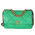 Green Quilted Lambskin Large Chanel 19 Flap Bag