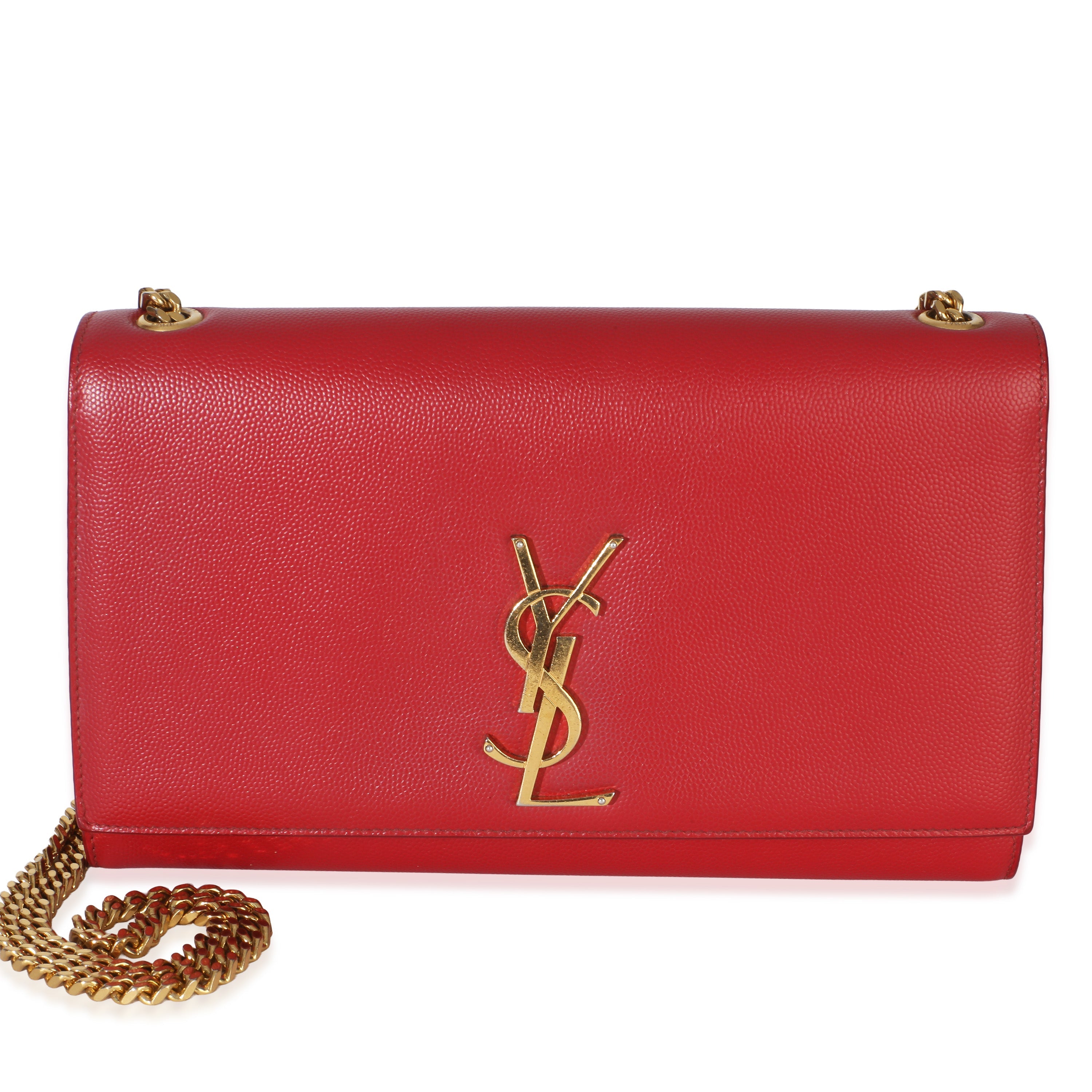 Red Grain De Poudre Medium Kate Chain Bag
