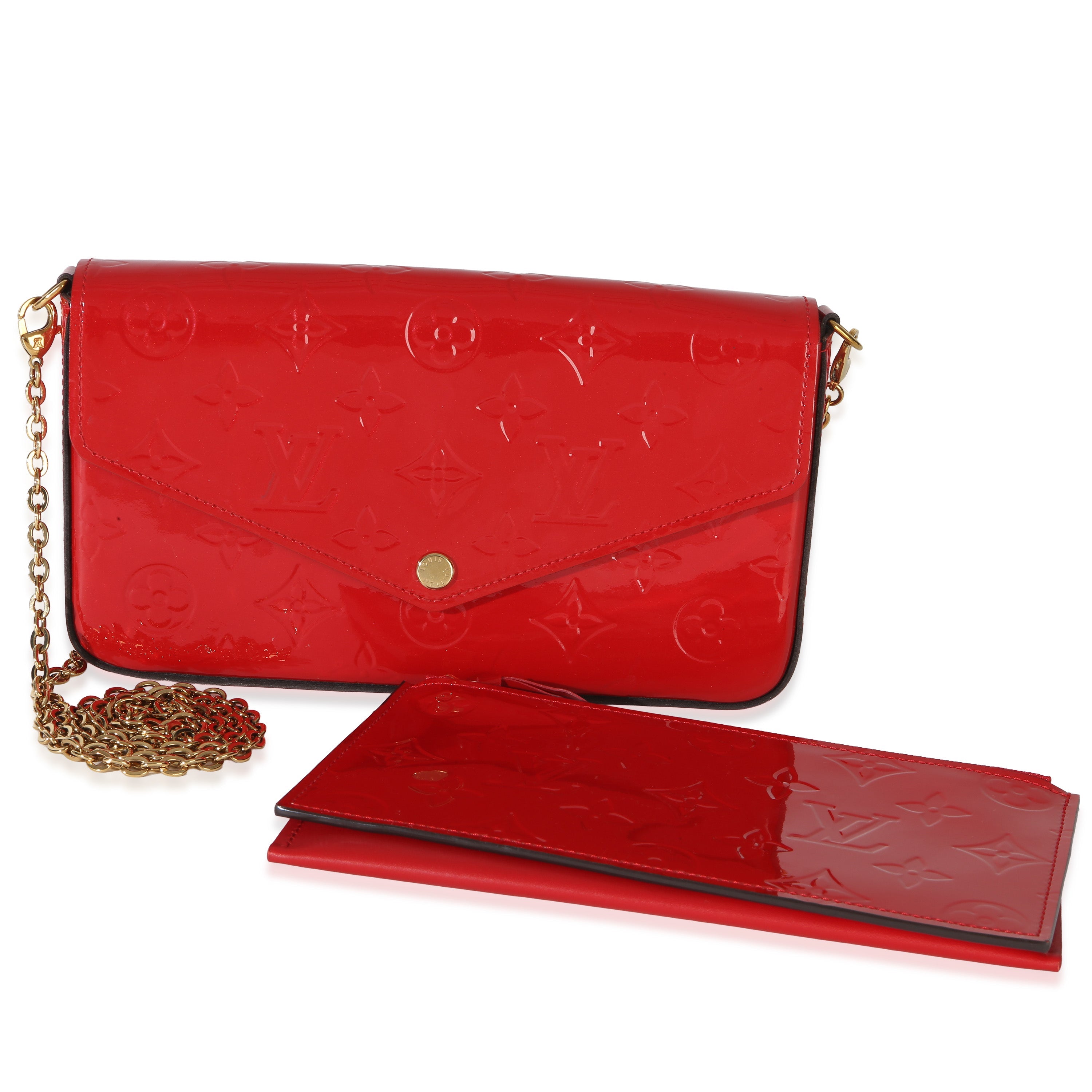 Red Monogram Vernis Felicie Pochette