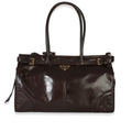 Brown Shiny Nappa Large Bonnie Shoulder Bag