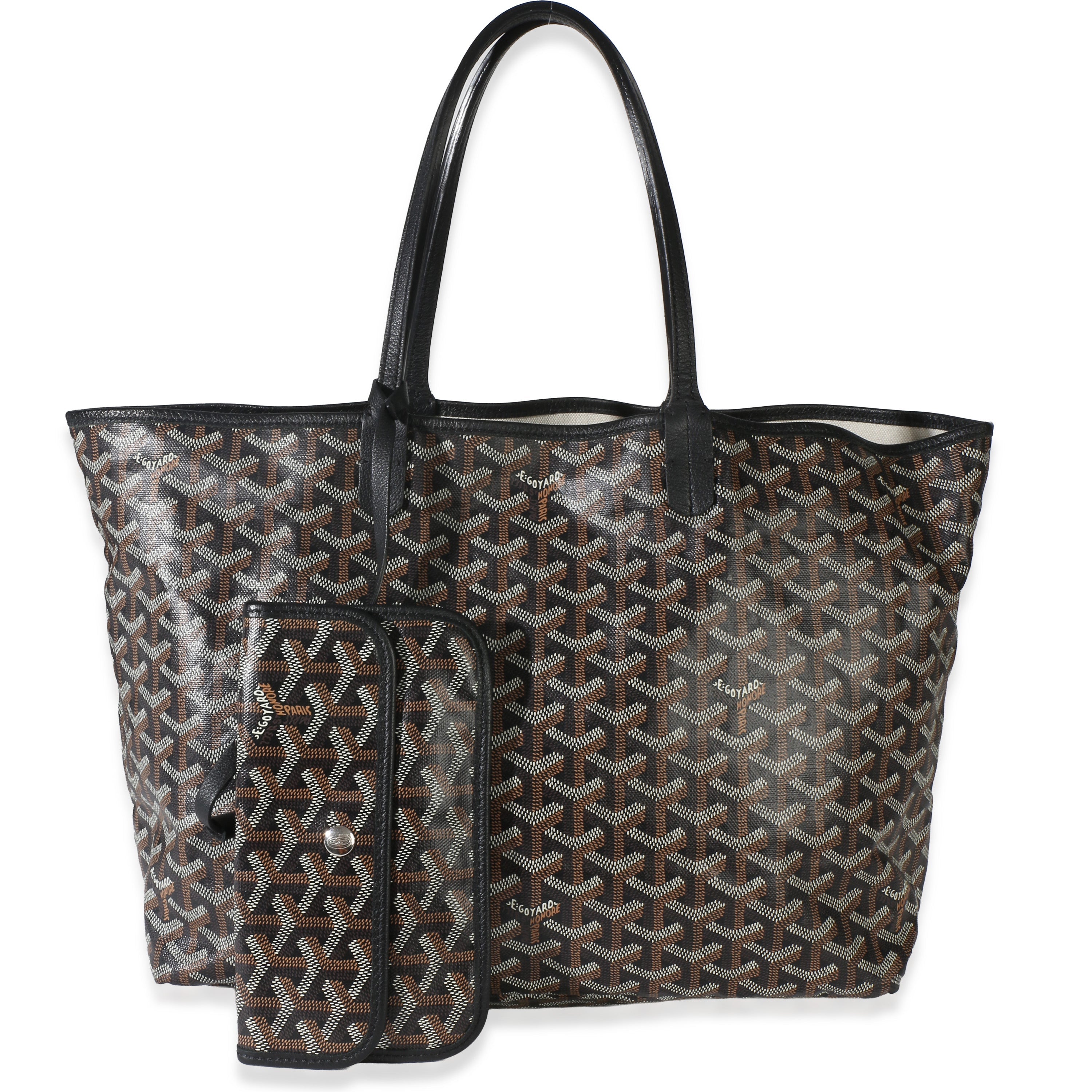 Black Goyardine Canvas Saint Louis PM