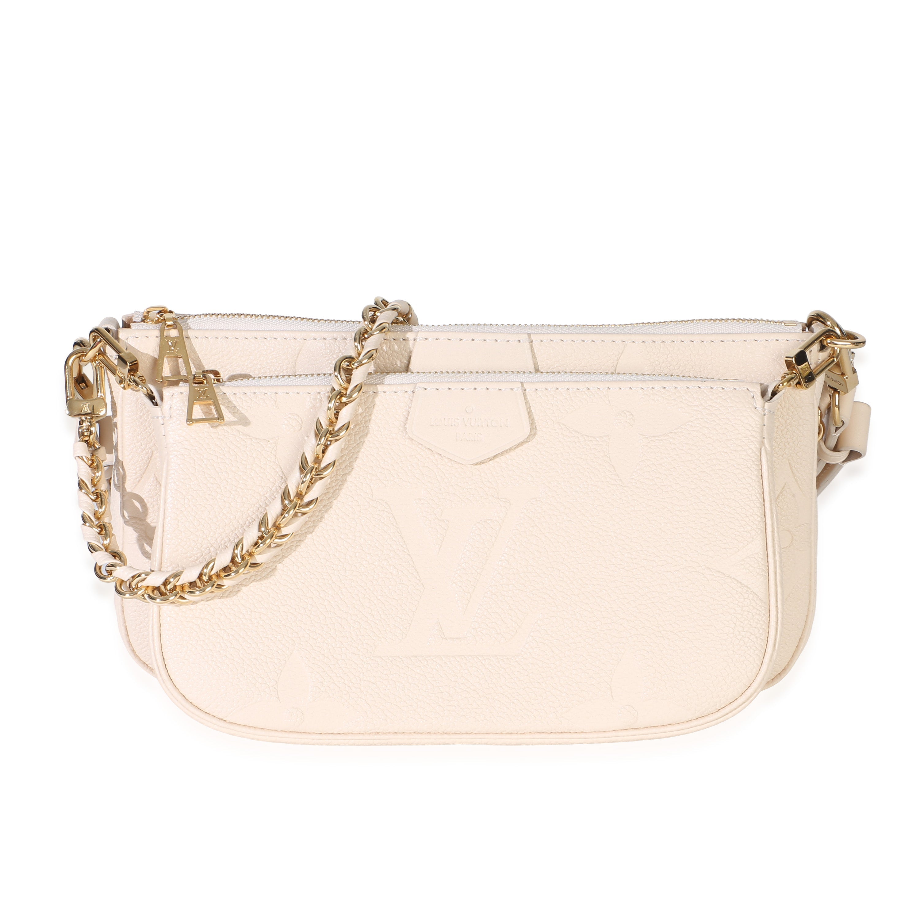 Cream Giant Monogram Empreinte Multi Pochette Accessoires