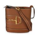 Brown Smooth Calfskin Hasler Horsebit 73 Small Bucket