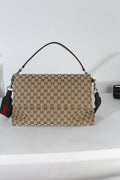 Dark Brown GG Monogram Canvas Large Crossbody Bag