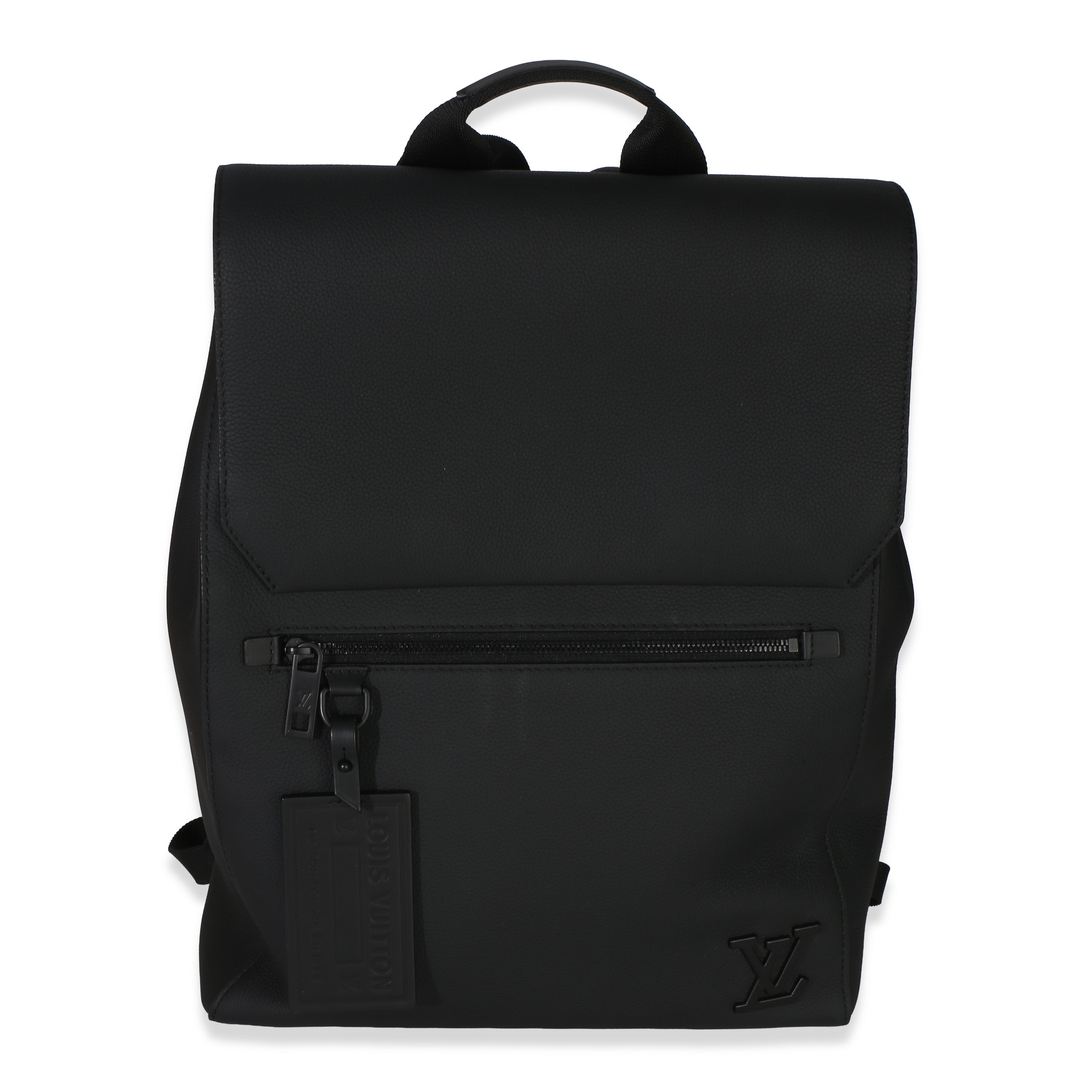Black Calfskin Aerogram Fastline Backpack