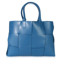 Blue Nappa Maxi Intrecciato Large Arco Tote