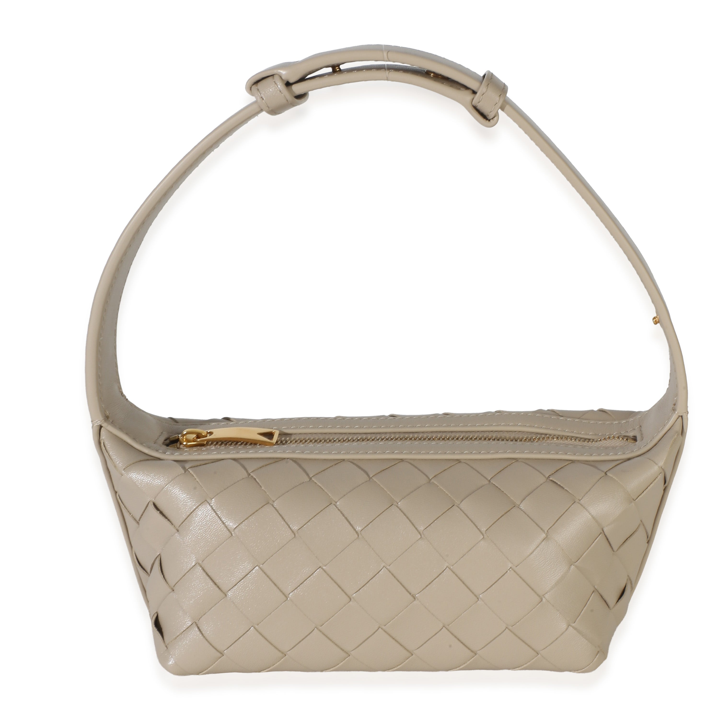 Beige Nappa Intrecciato Mini Wallace Top Handle