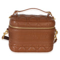 Brown Lambskin Cannage Small DiorTravel Vanity
