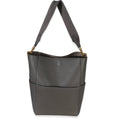 Grey Soft Grained Calfskin Medium Sangle Bucket Bag