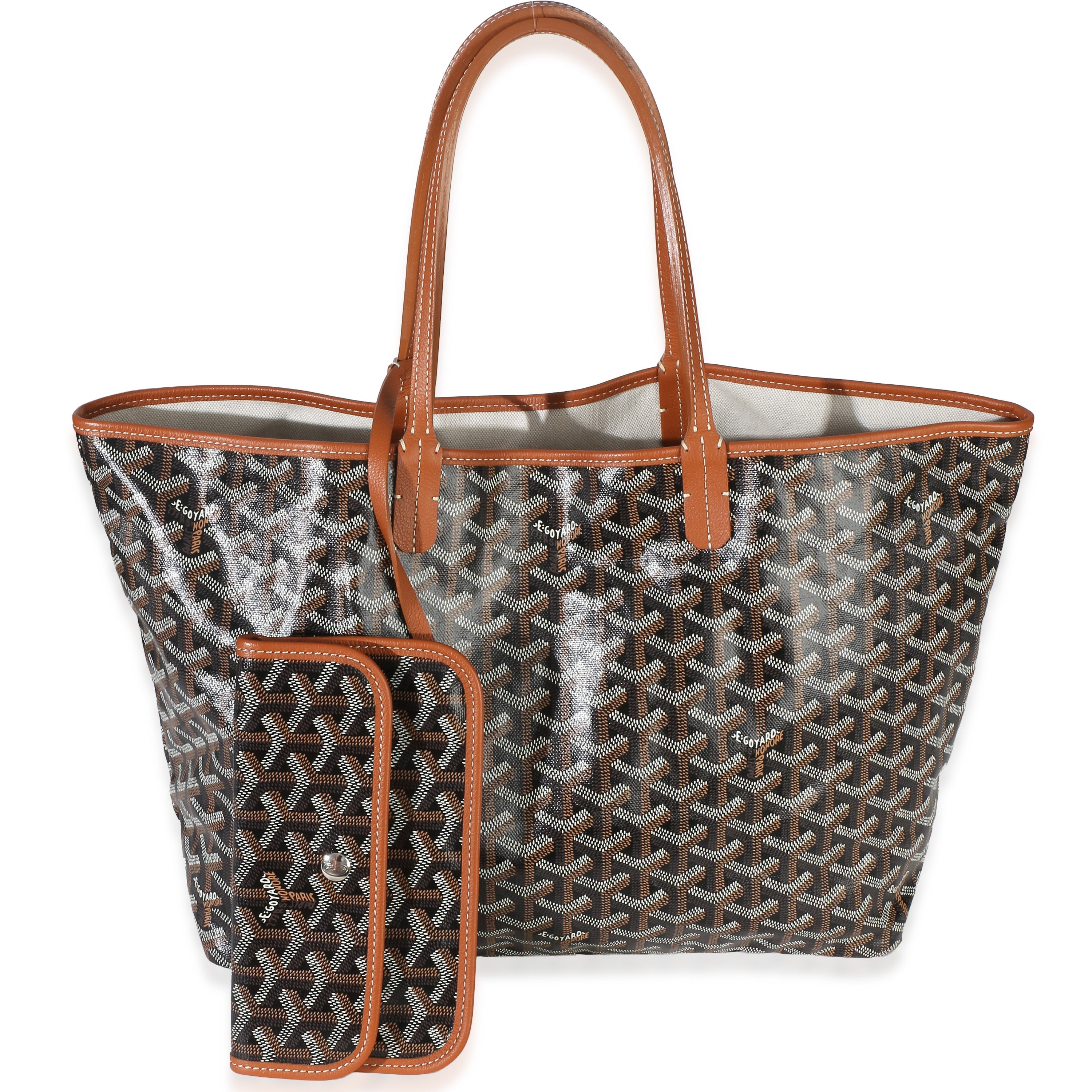 Black Gold Goyardine Canvas Saint Louis PM
