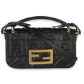Black Nappa FF 1974 Embossed Mini Baguette