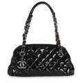 Black Quilted Patent Small Just Mademoiselle Bowling Bag