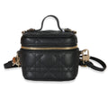 Black Lambskin Cannage Micro Lady Dior Vanity Case
