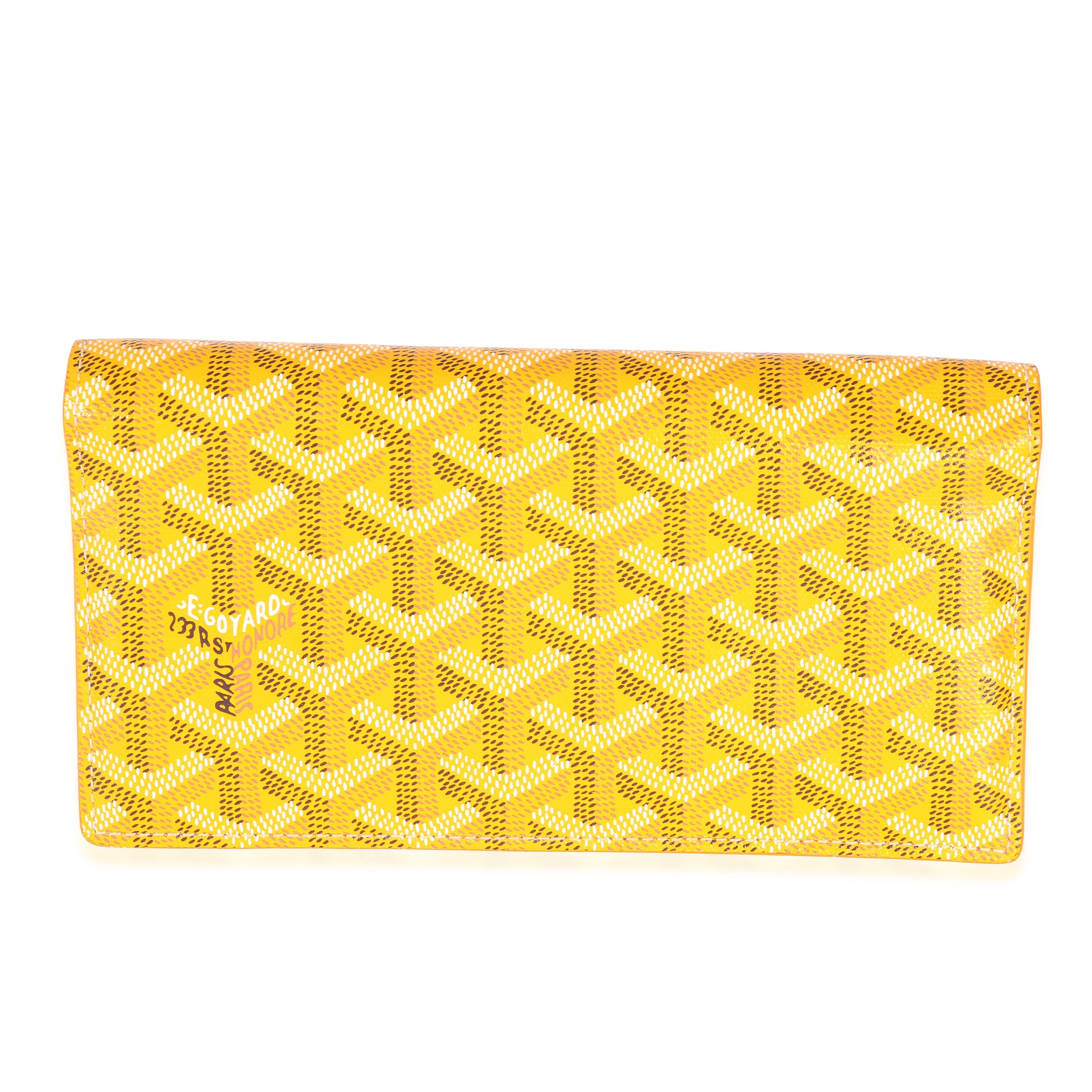 Yellow Goyardine Canvas Richelieu Wallet