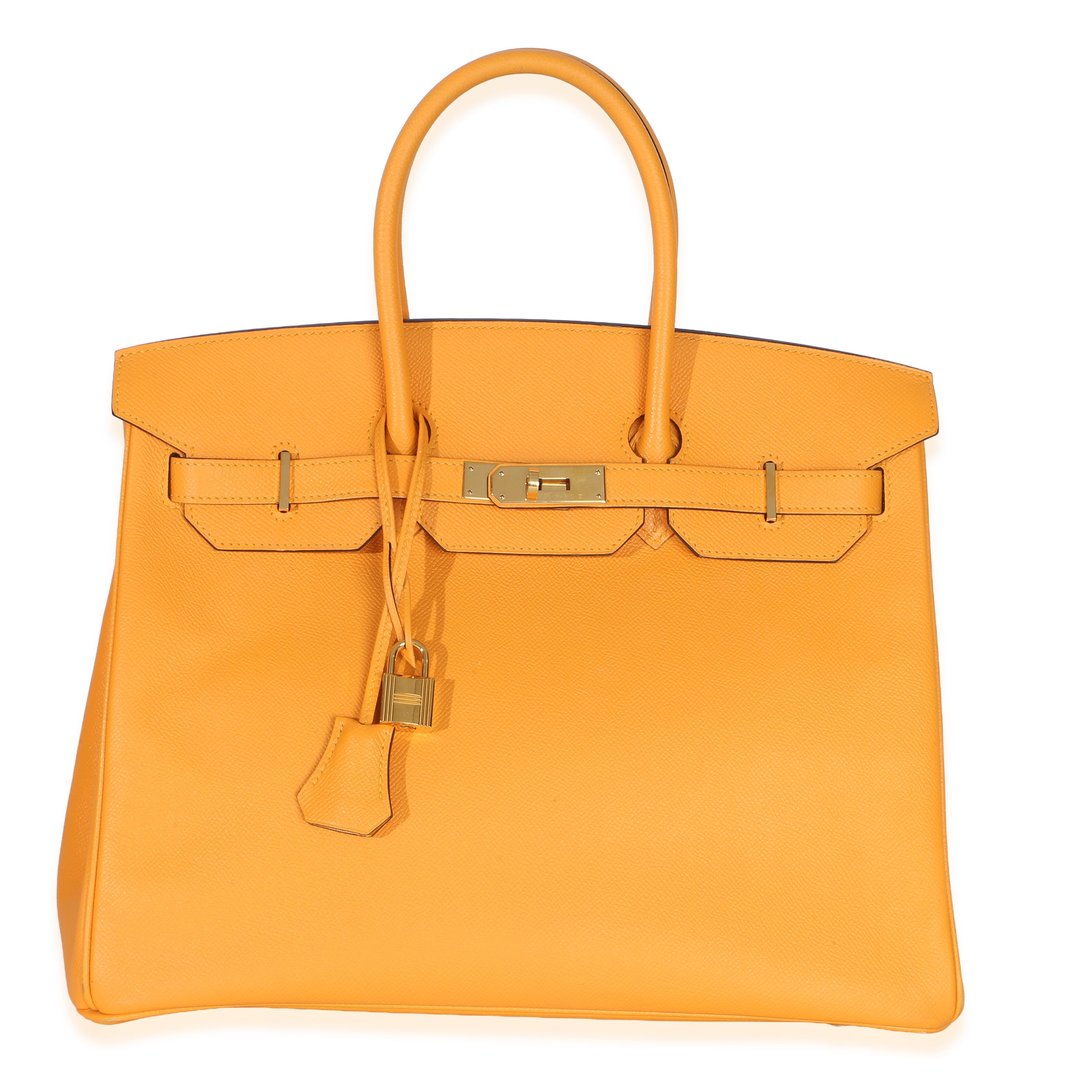 Jaune Dor Epsom Birkin 35 GHW