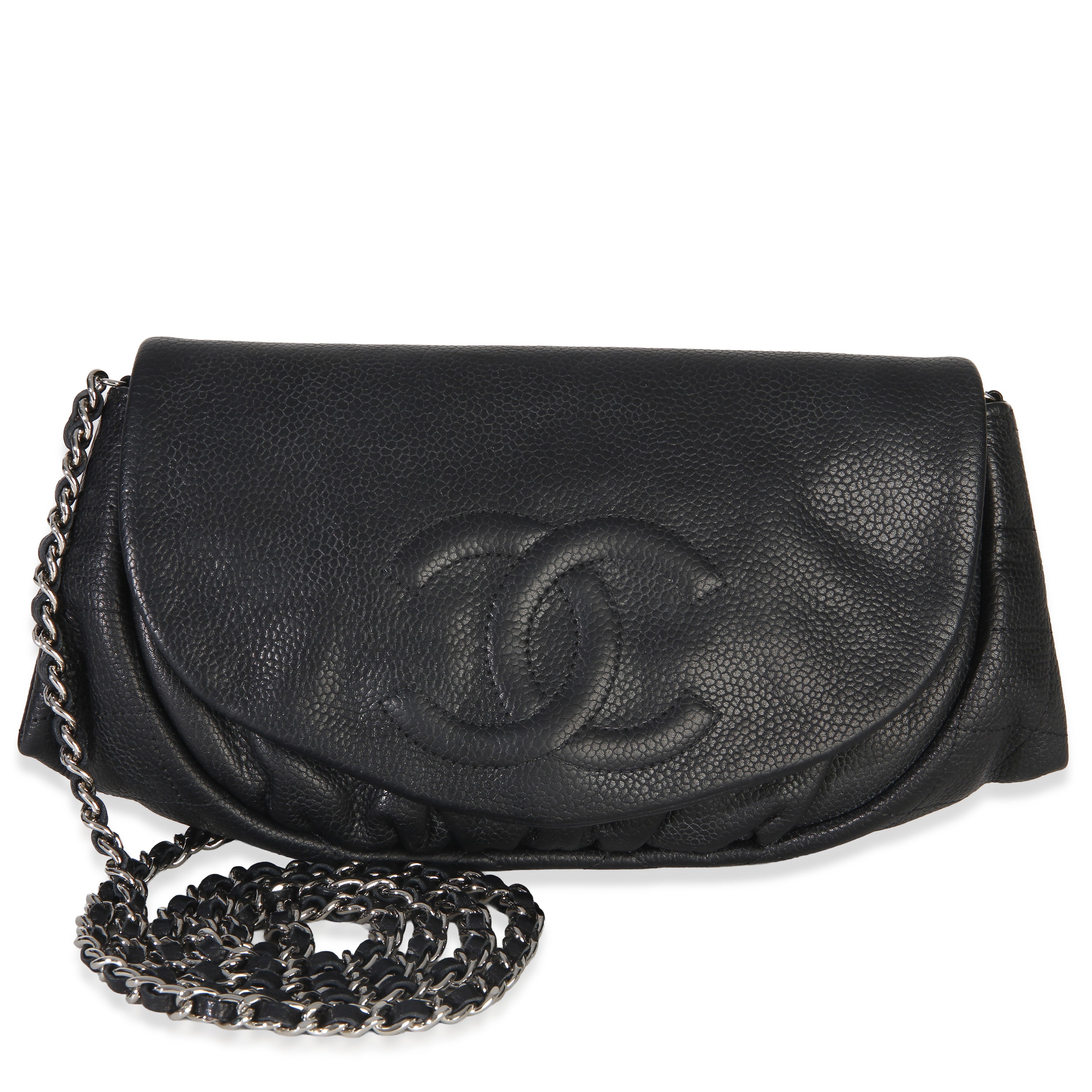 Black Caviar Half Moon Wallet On Chain