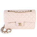 Light Pink Quilted Lambskin Small Classic Double Flap Bag