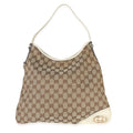 Vintage Cream GG Monogram Canvas Medium New Britt Hobo