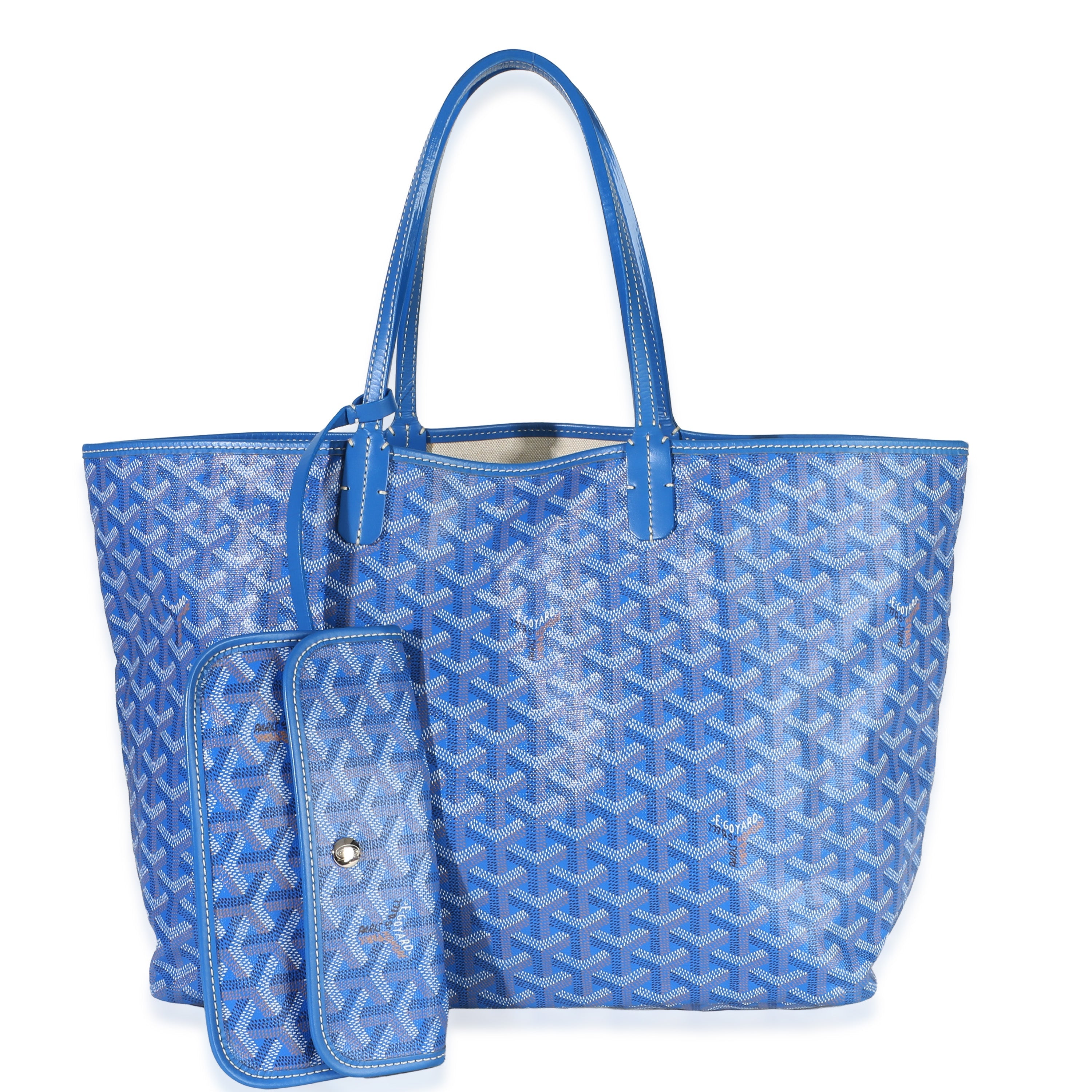 Blue Goyardine Canvas Saint Louis PM