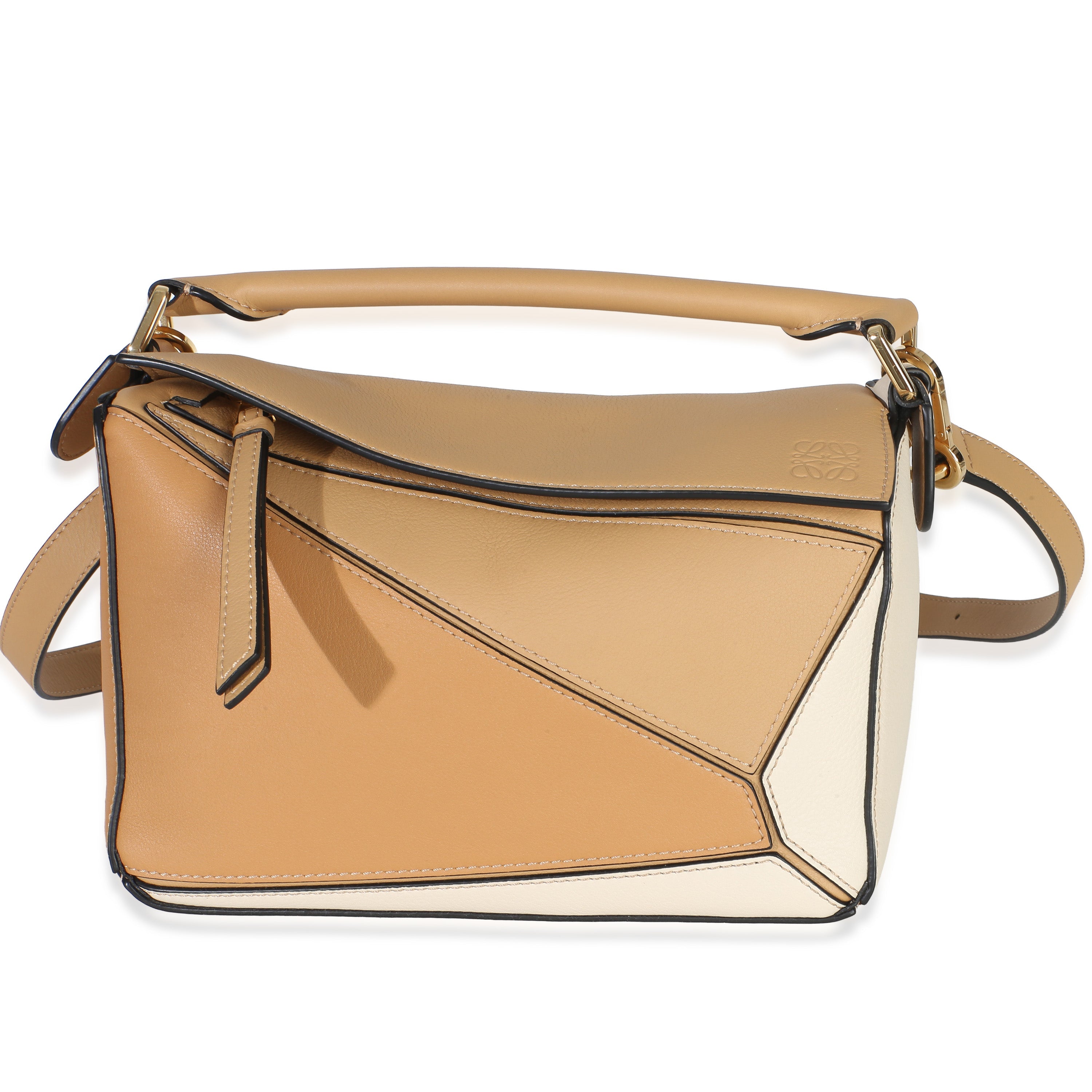 Dune Warm Desert Calfskin Small Puzzle Bag
