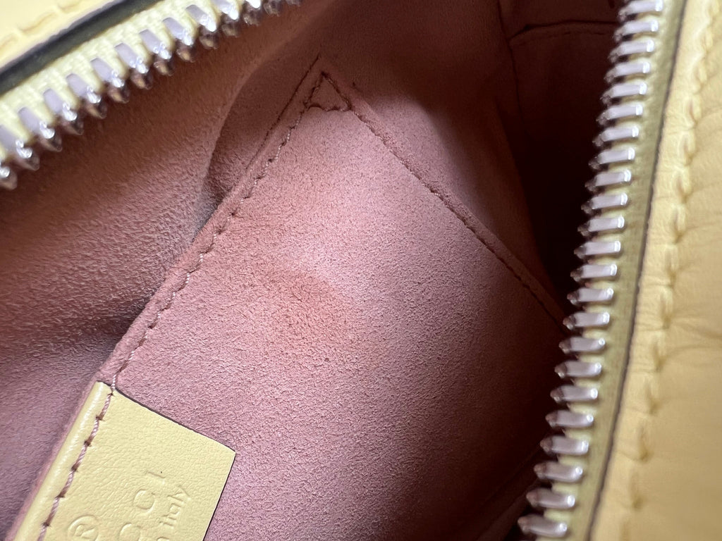 Gucci GG Pale Yellow Marmont Small Shoulder Bag (RRP £1440)