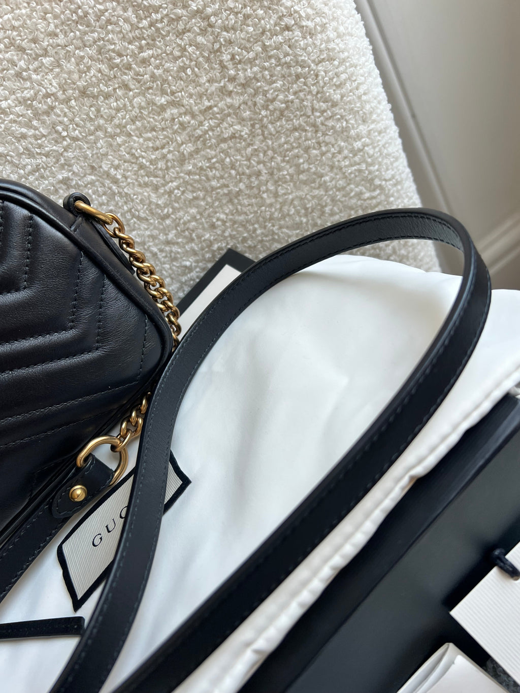 Gucci GG Black Marmont Mini Shoulder Bag (RRP £1,360)