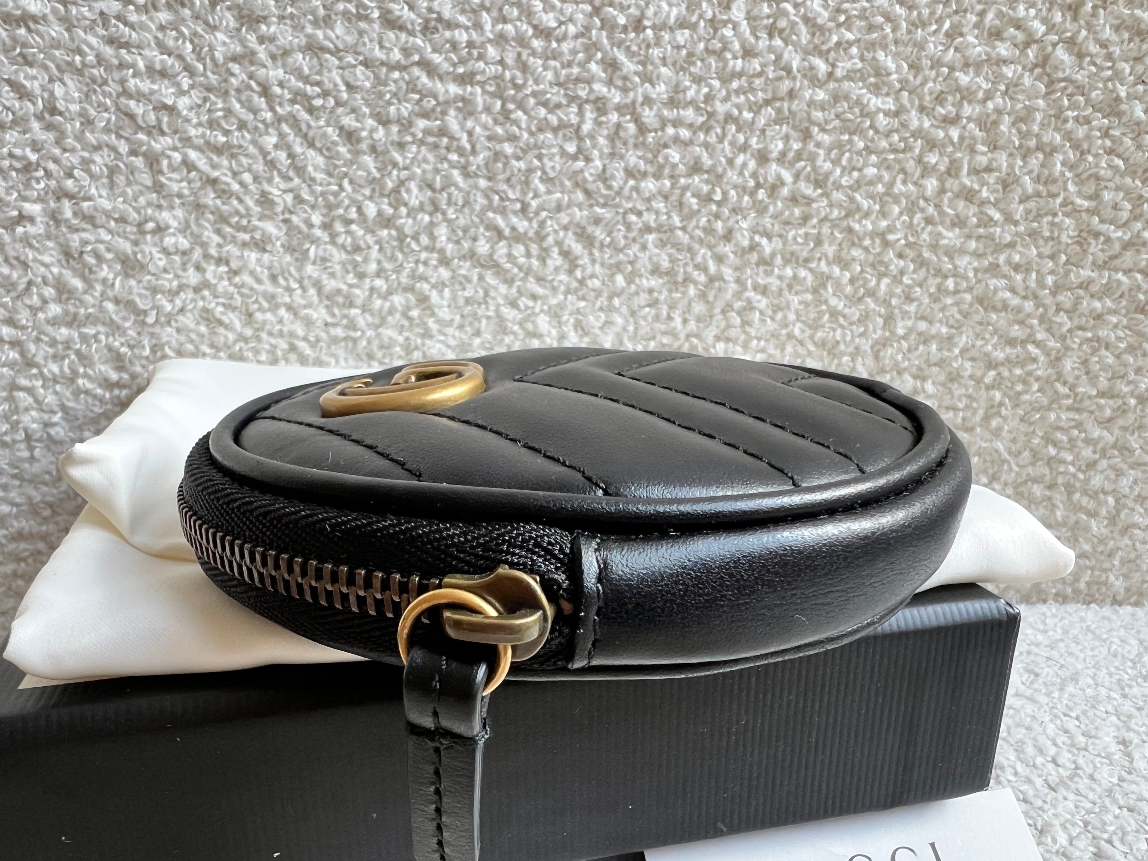 Gucci Black GG Marmont Coin Pouch (RRP £350)