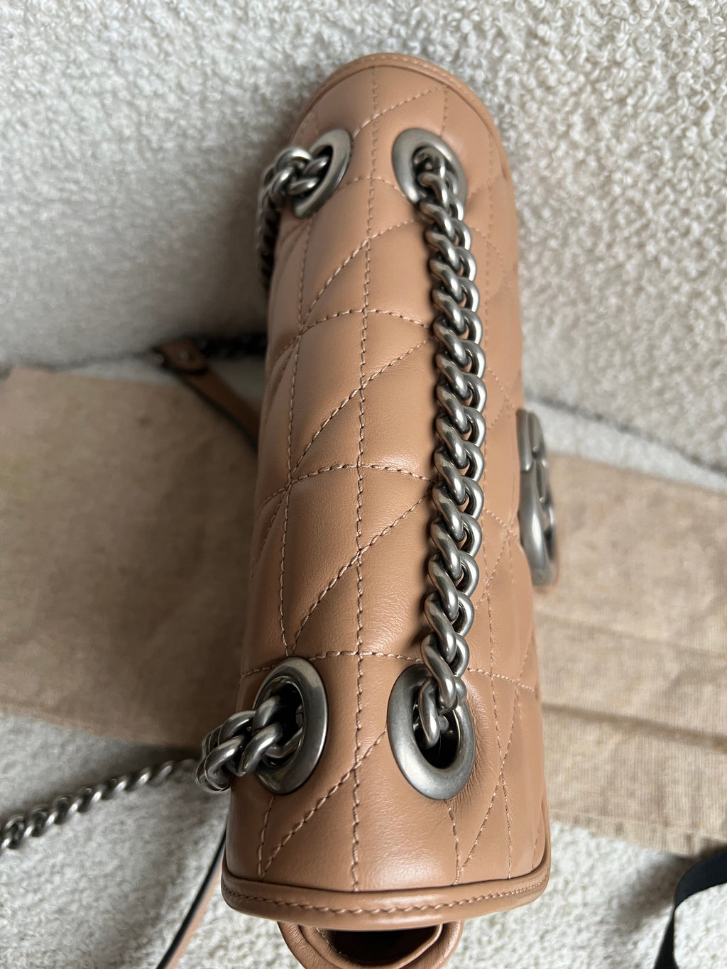 Gucci GG Beige Aria Marmont Mini Shoulder Bag (RRP £1800)