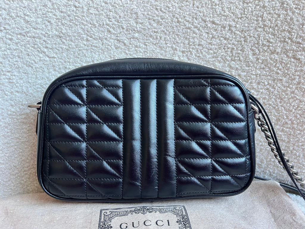Gucci Aria GG Black Marmont Small Shoulder Bag (RRP £1440)