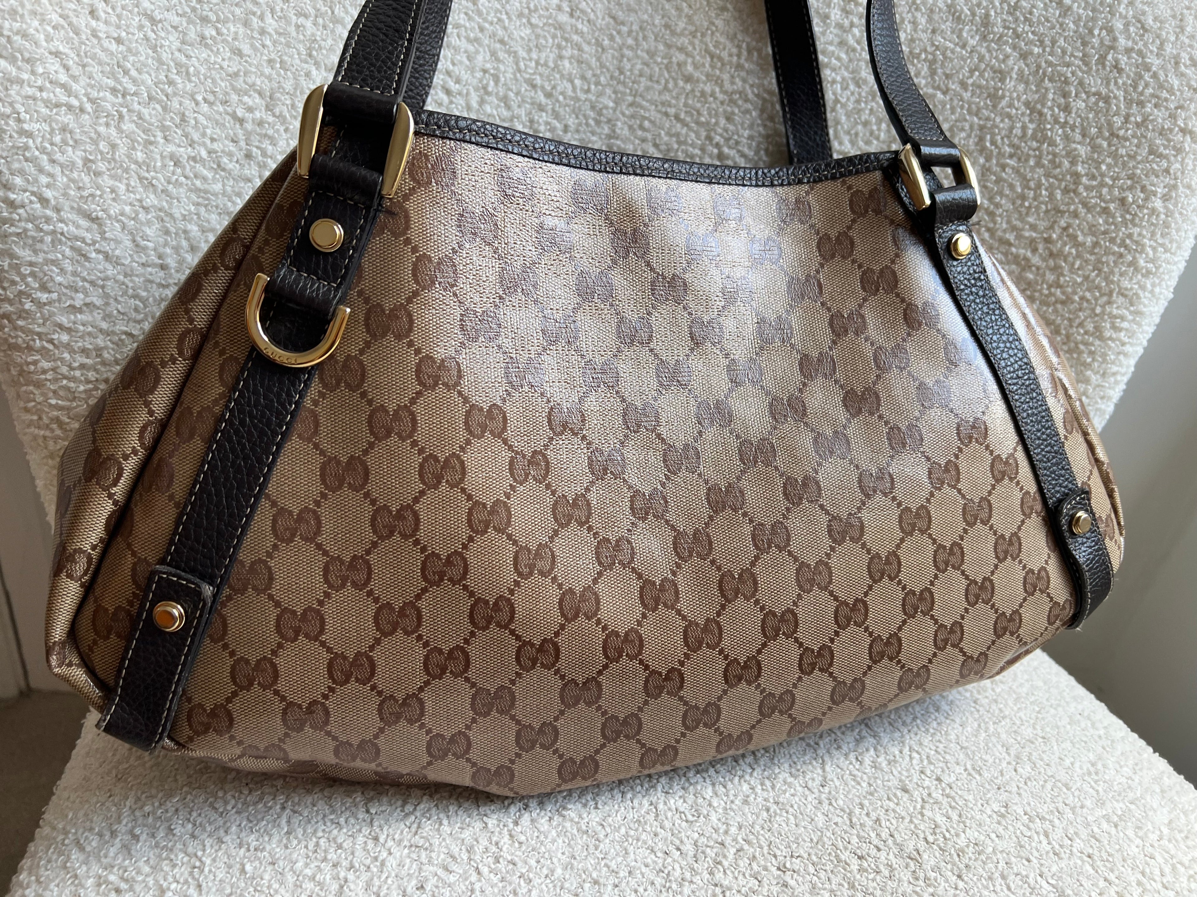Gucci GG Coated Canvas Abbey Hobo