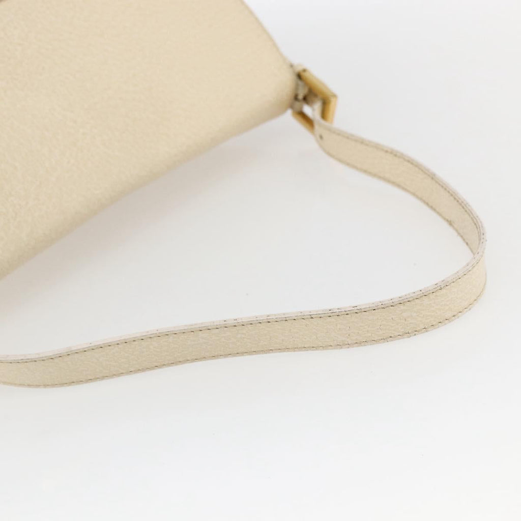 Fendi Mamma Baguette Shoulder Bag Canvas Beige Leather Shoulder Bag Bag (Pre-Owned)
