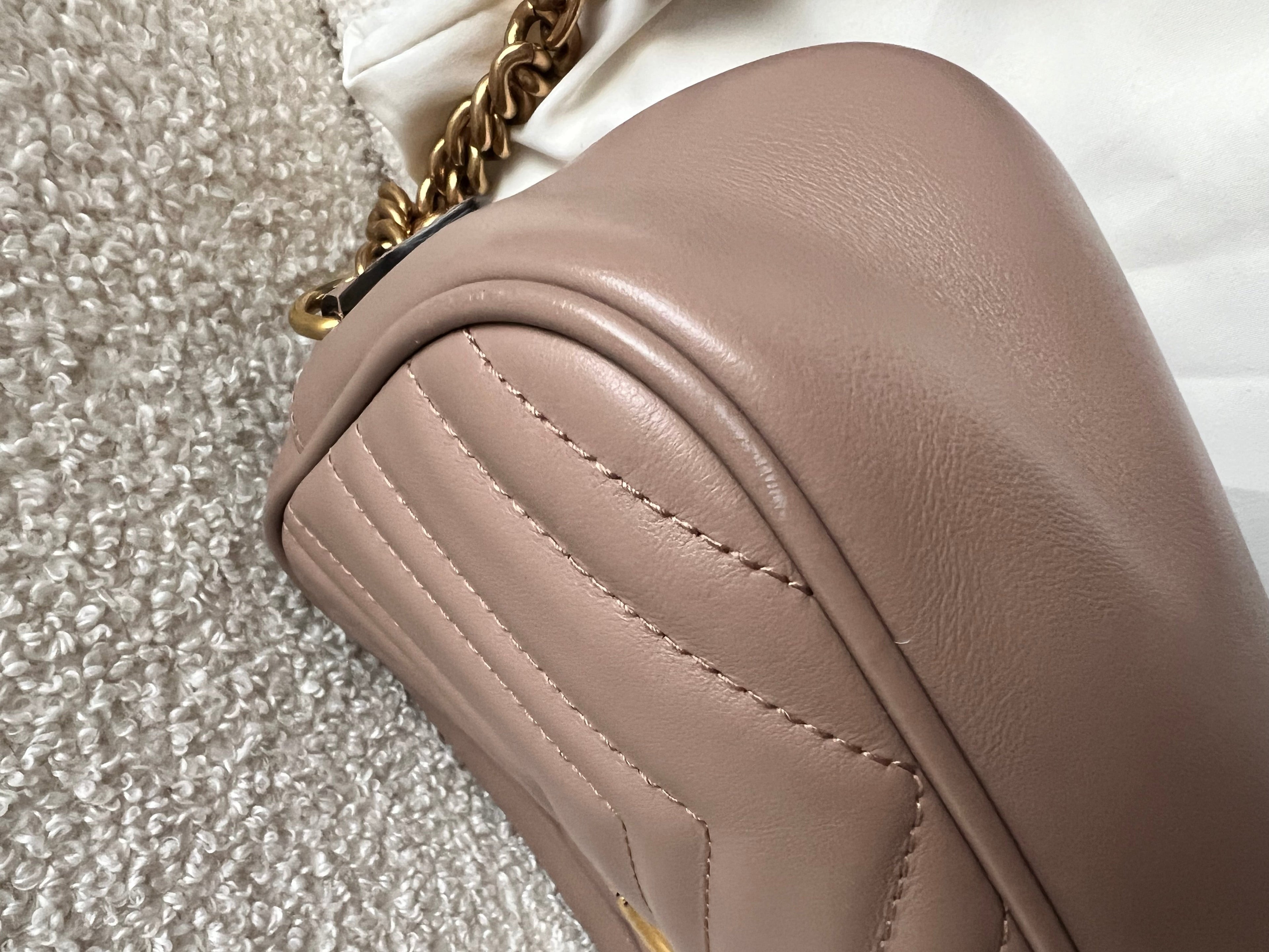 Gucci GG Marmont Dusty Pink Small Shoulder Bag (RRP £1440)