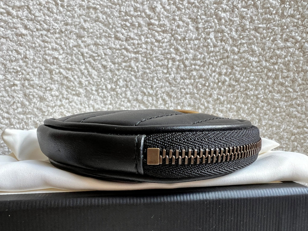 Gucci Black GG Marmont Coin Pouch (RRP £350)