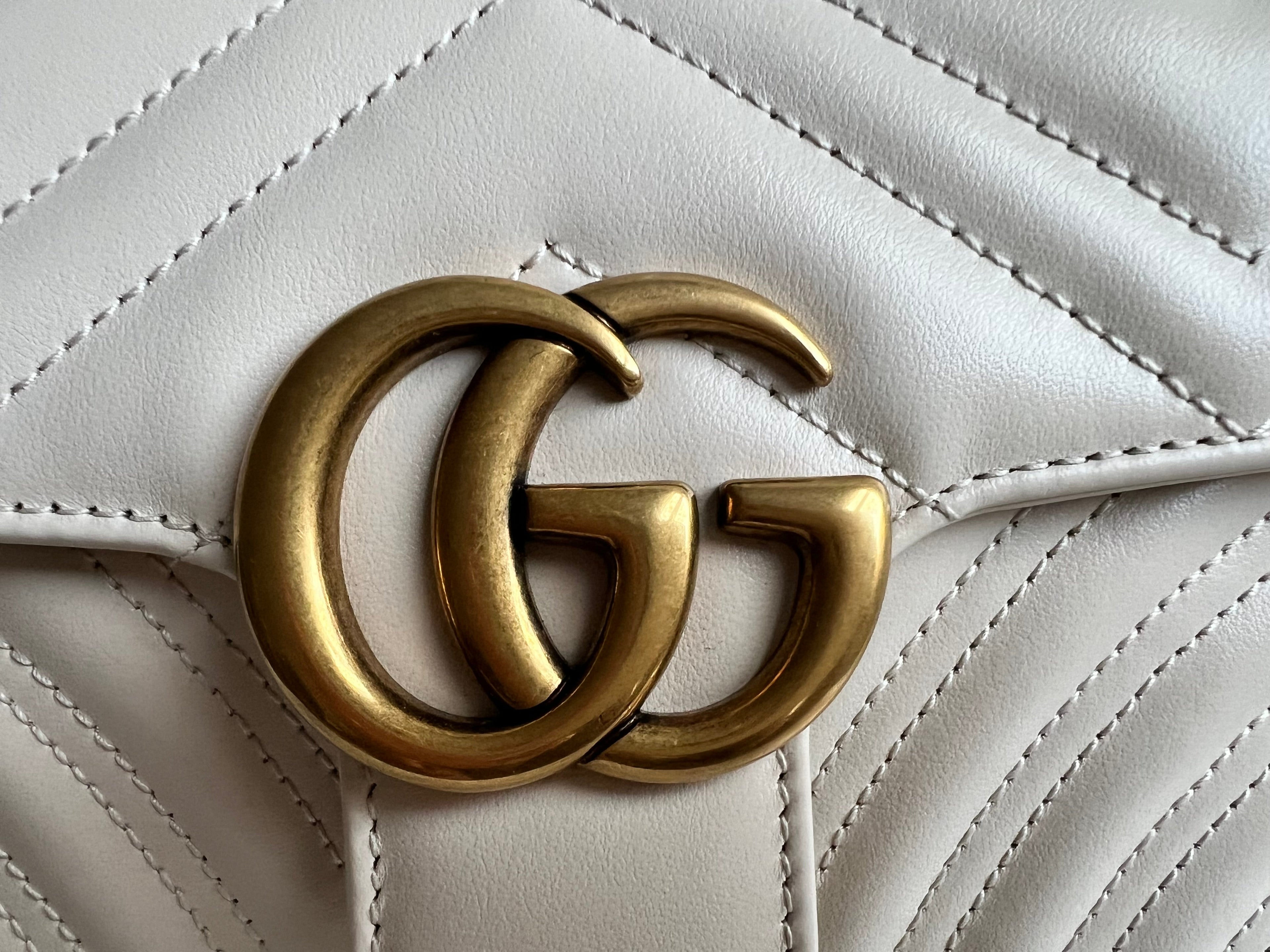 Gucci GG White Marmont Mini Shoulder Bag (RRP £1,890)