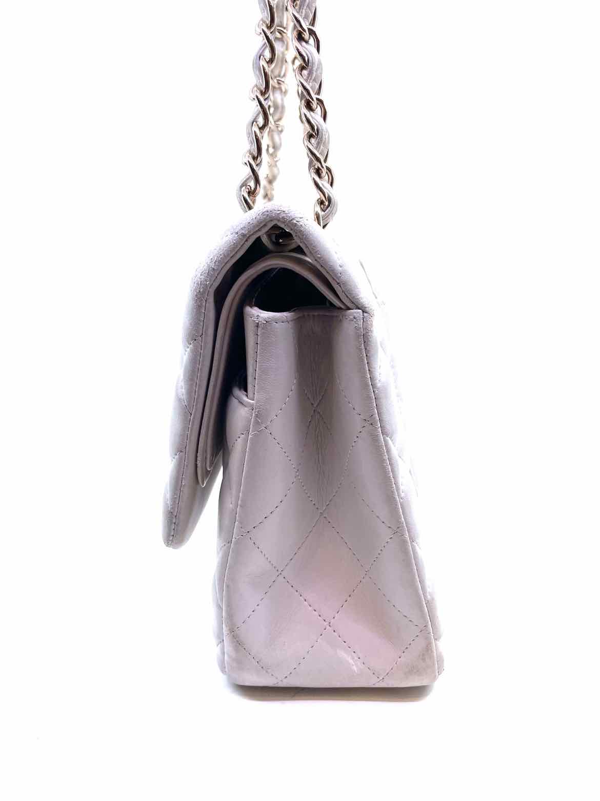 CHANEL Classic White Leather Handbag