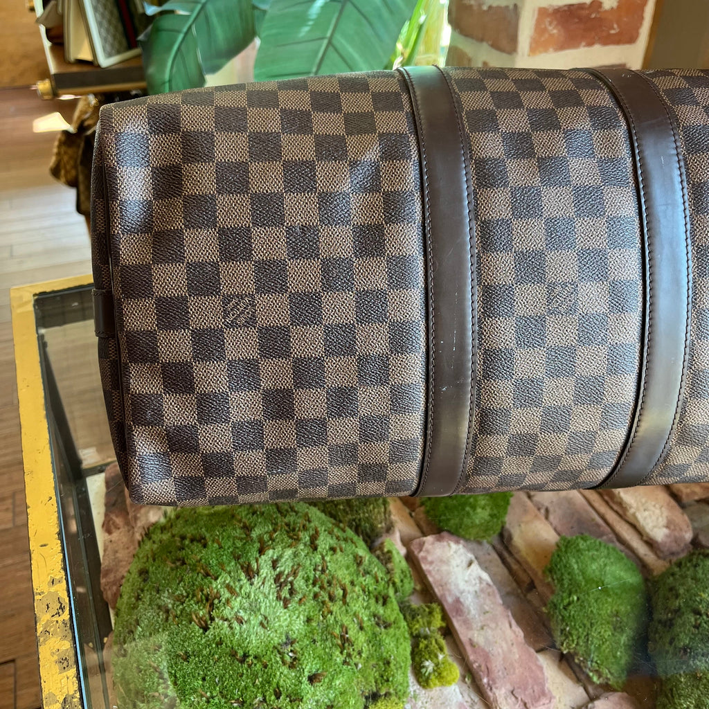 LOUIS VUITTON Keepall Bandoulière 45 Damier Ebene Canvas Weekend Bag