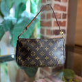 LOUIS VUITTON Pochette Accessories Brown Monogram Canvas Shoulder Bag