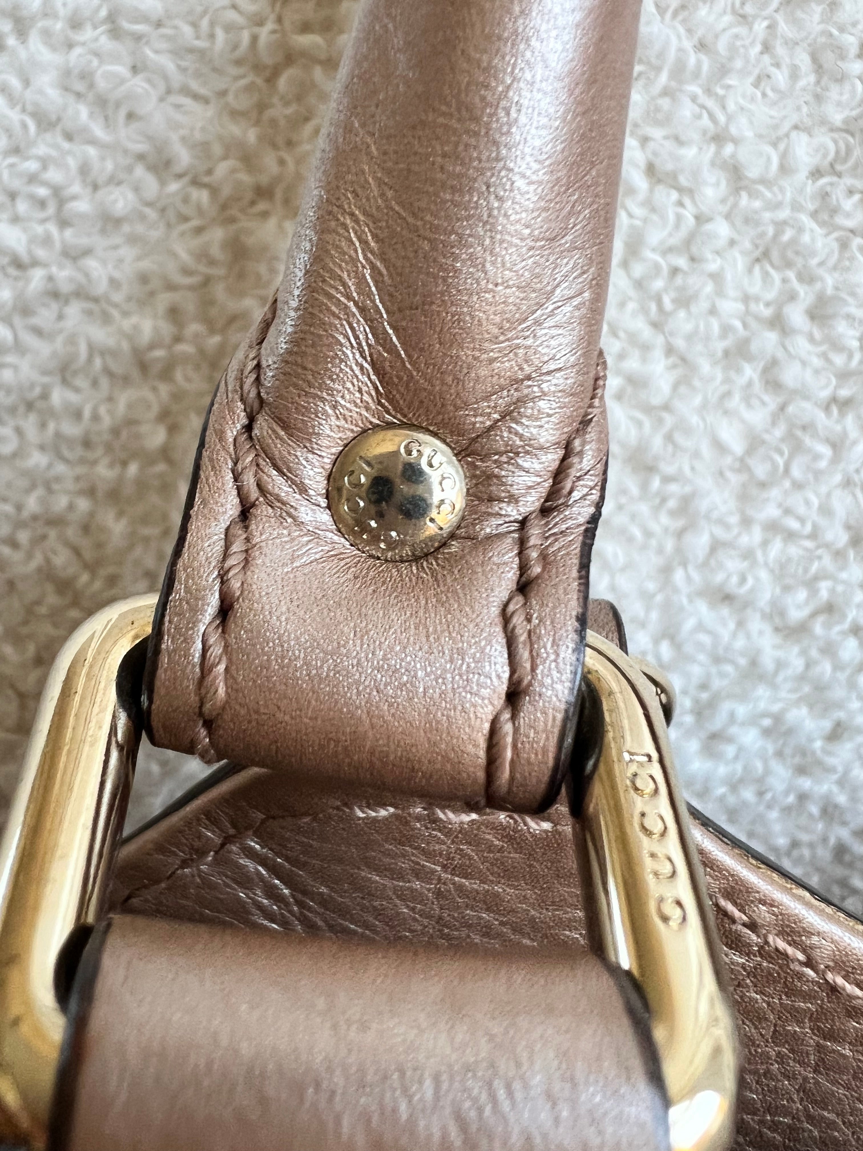 Gucci Winter Rose Leather Medium Sukey Tote Bag