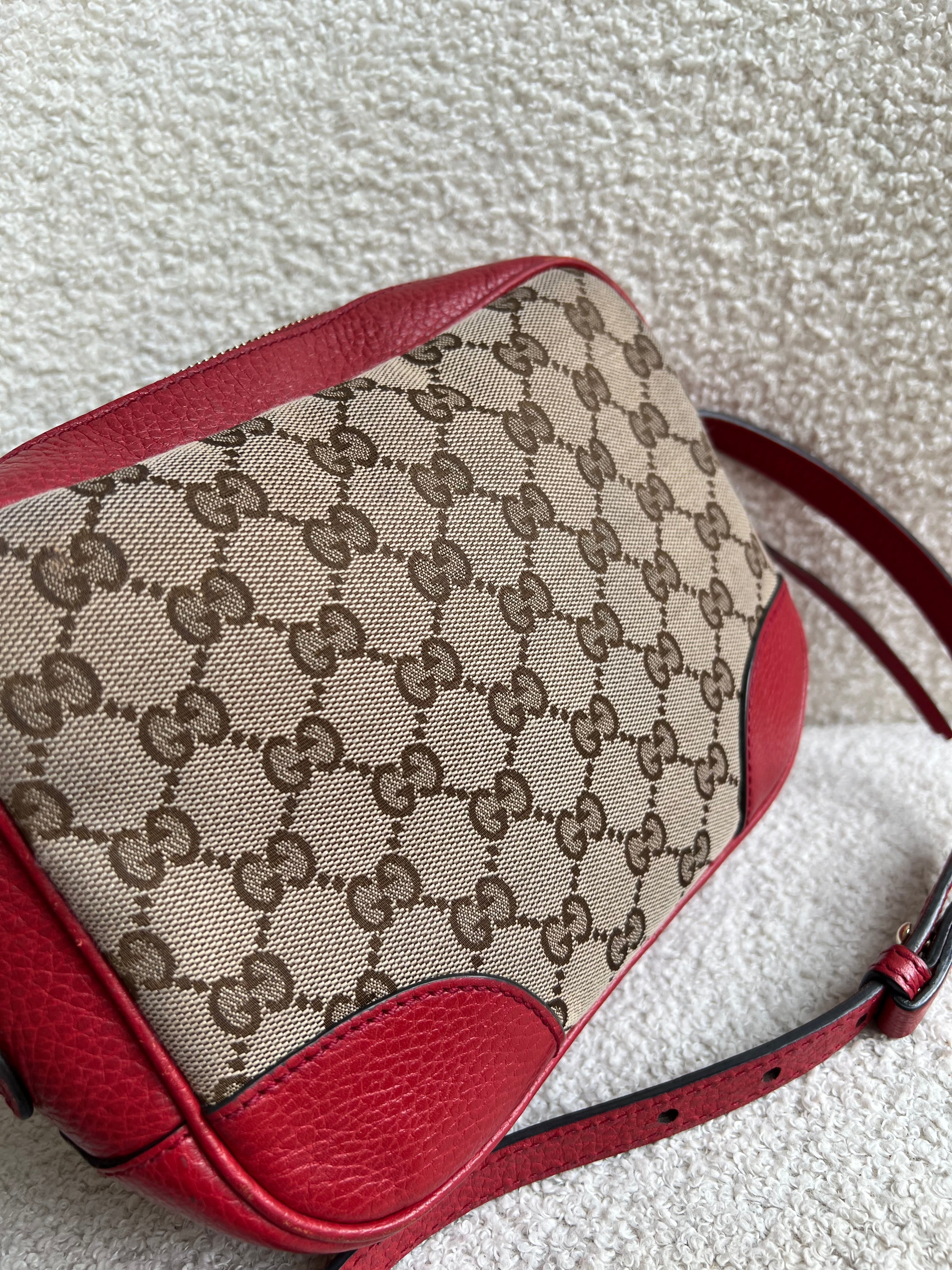 Gucci Bree GG Canvas Red Small Messenger Bag