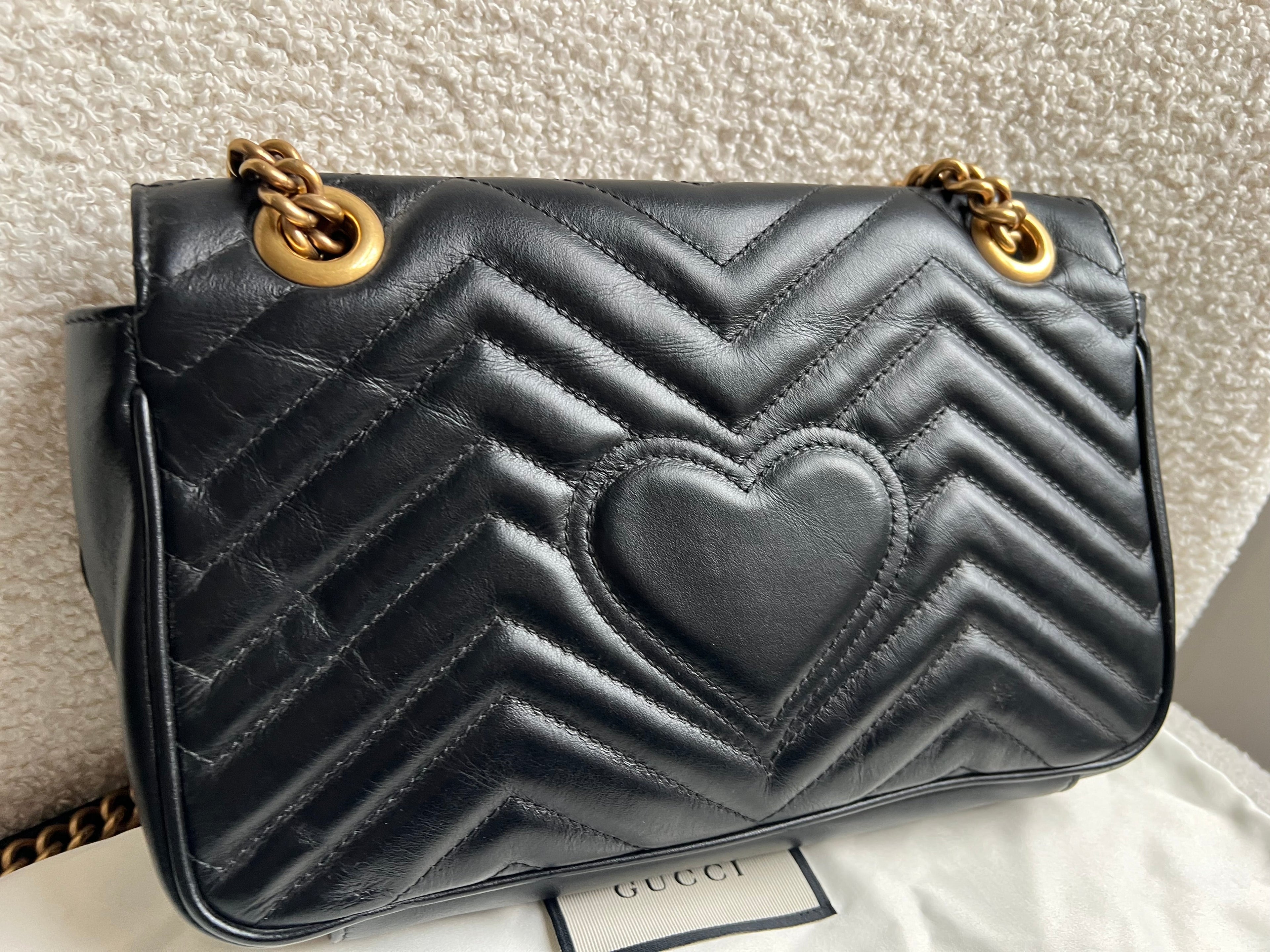 Gucci GG Black Marmont Small Shoulder Bag (RRP £2070)
