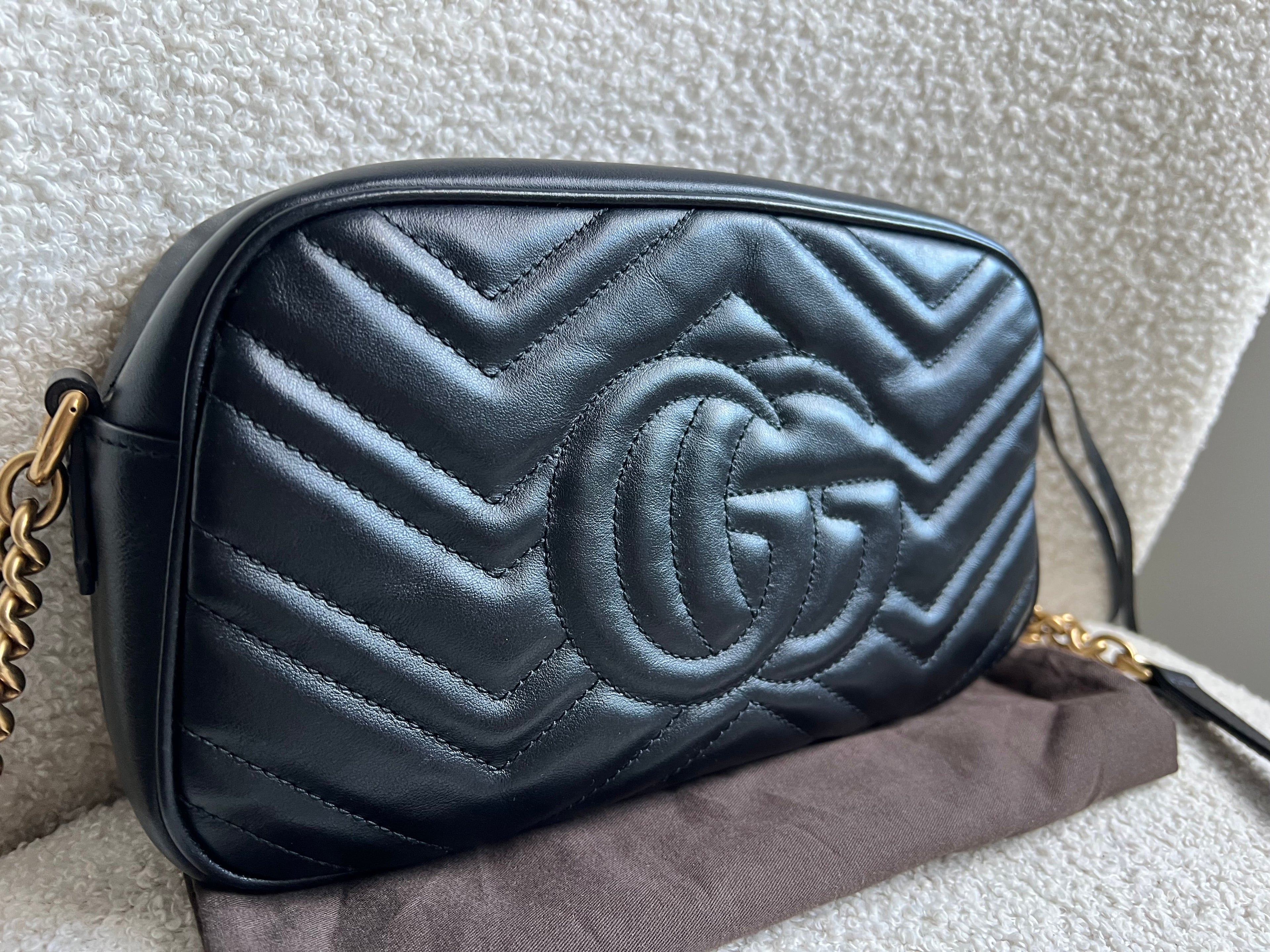 Gucci GG Black Marmont Small Shoulder Bag (RRP £1440)