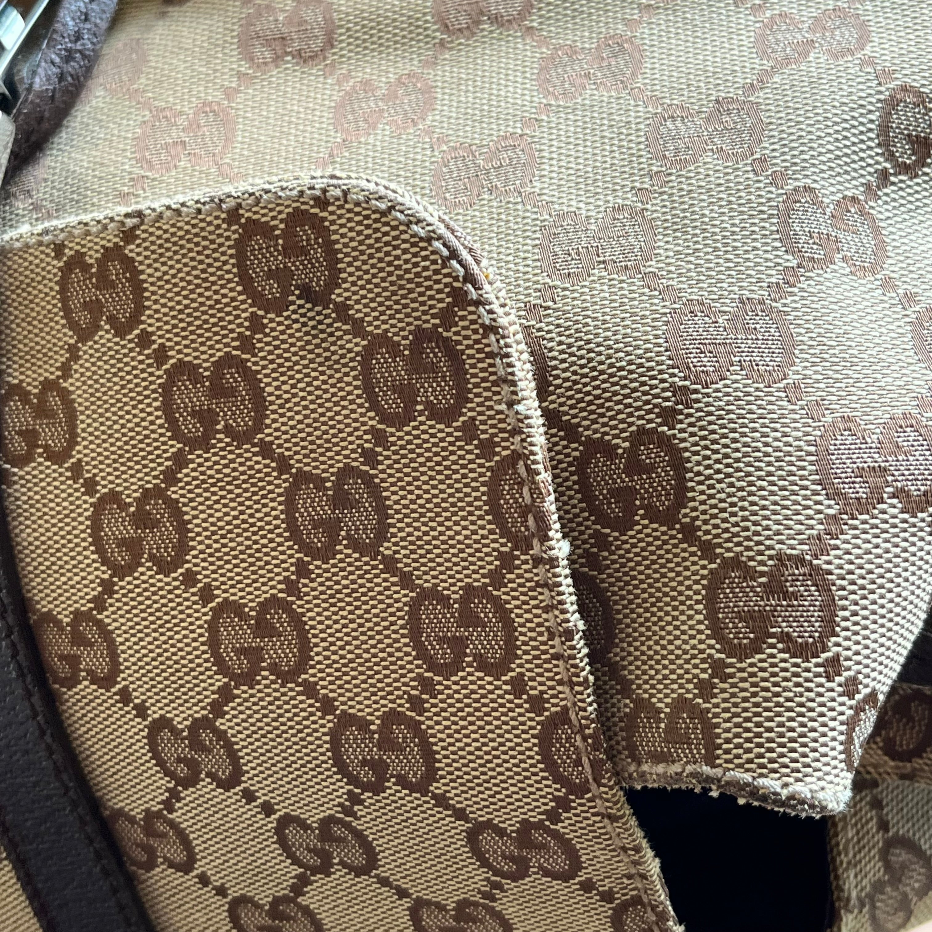 GUCCI Piston Lock GG Monogram Canvas Backpack