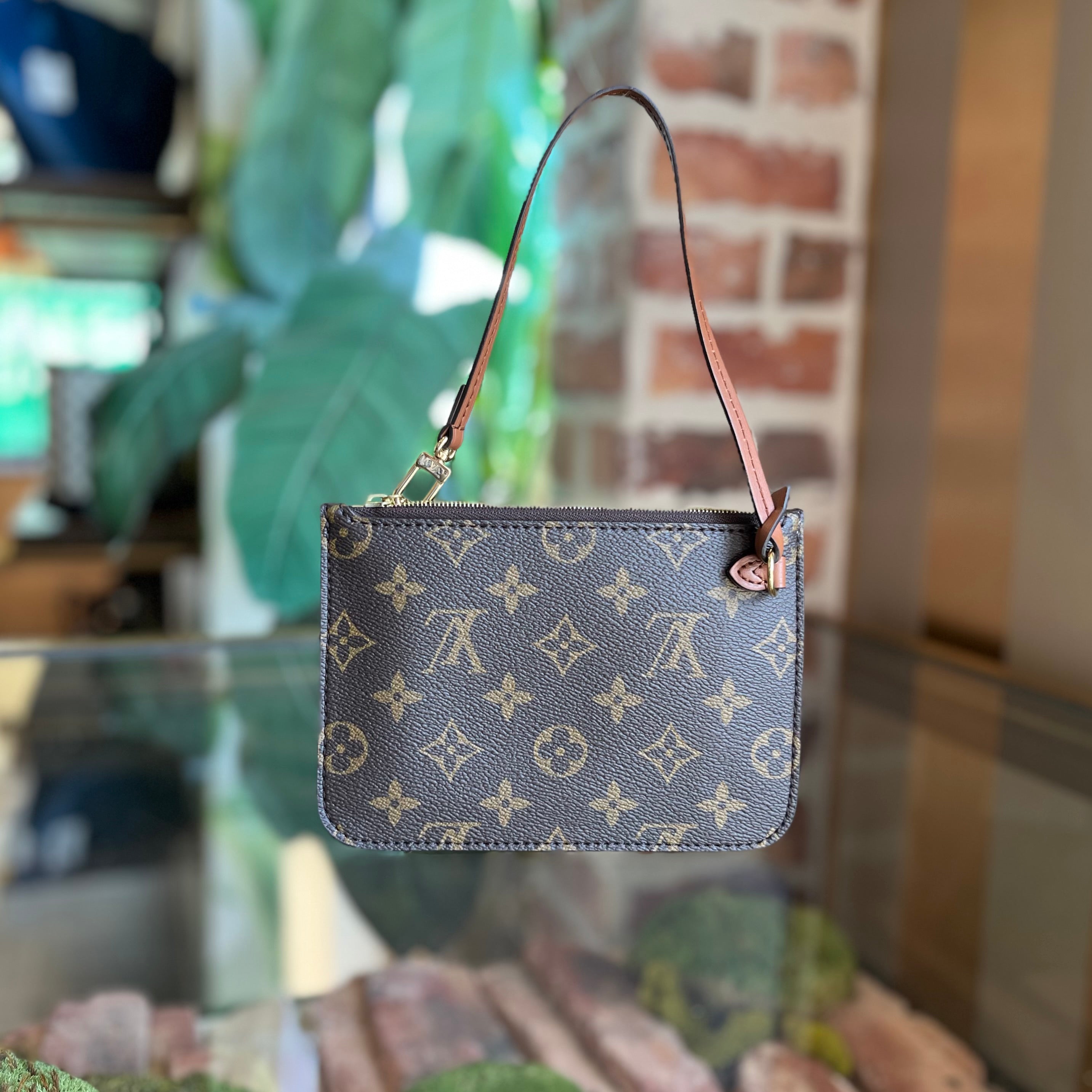 LOUIS VUITTON Loop Pochette Brown Monogram Canvas Pouch