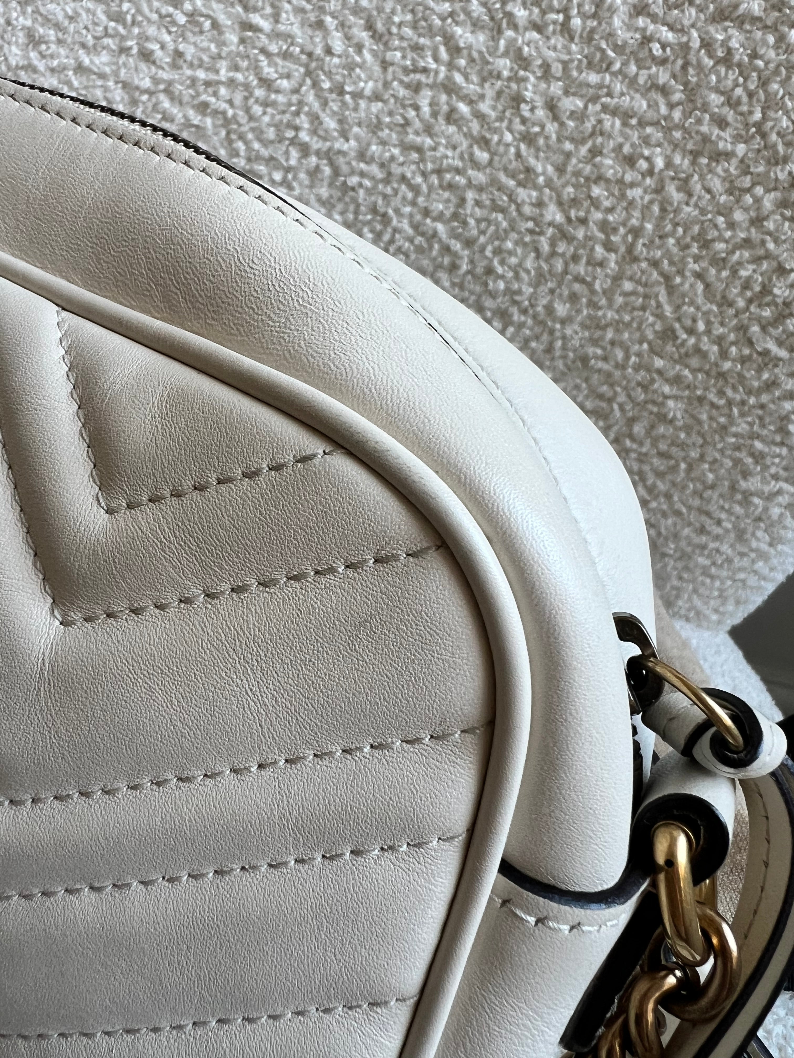 Gucci GG White Marmont Small Shoulder Bag (RRP £1440)