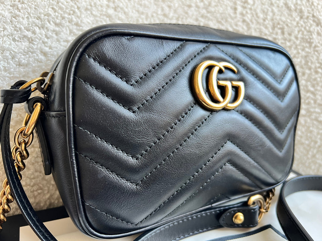 Gucci GG Black Marmont Mini Shoulder Bag (RRP £1,360)