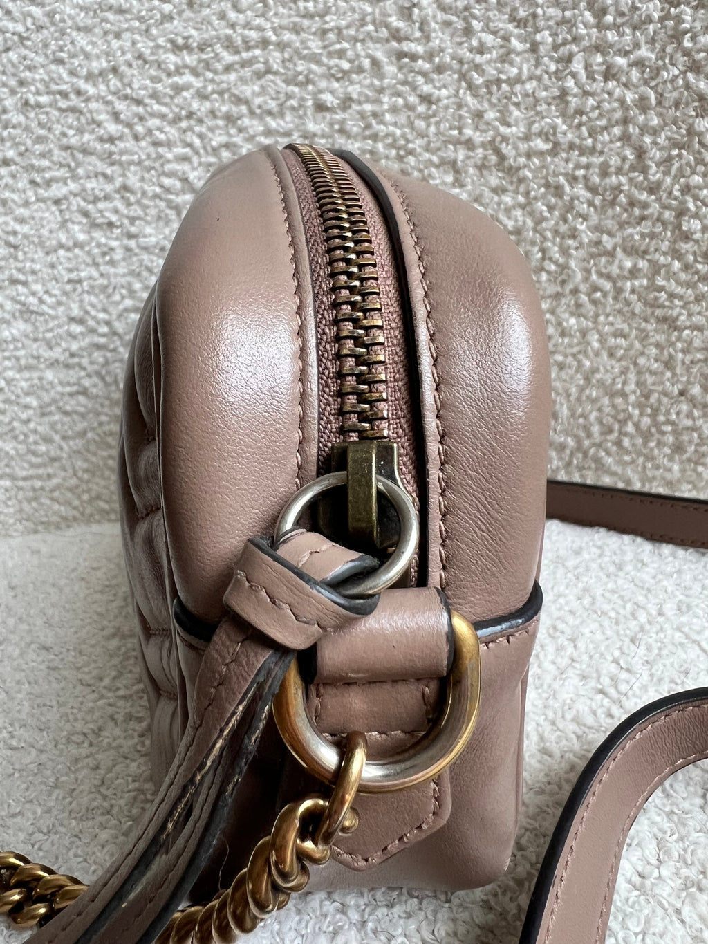 Gucci GG Dusty Pink Marmont Mini Shoulder Bag (RRP £1,360)