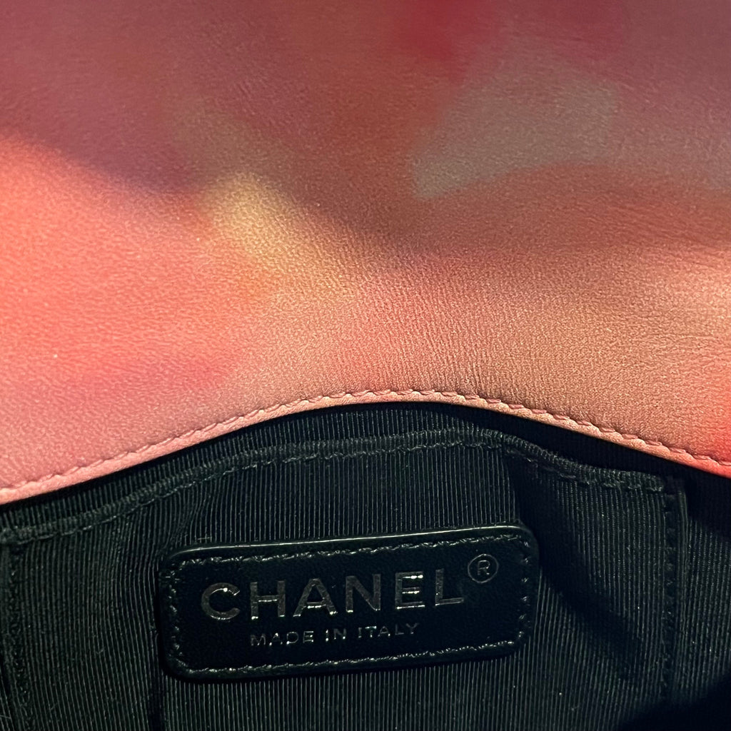 CHANEL Flower Power Extra Mini Quilted Lambskin Flap Shoulder Bag