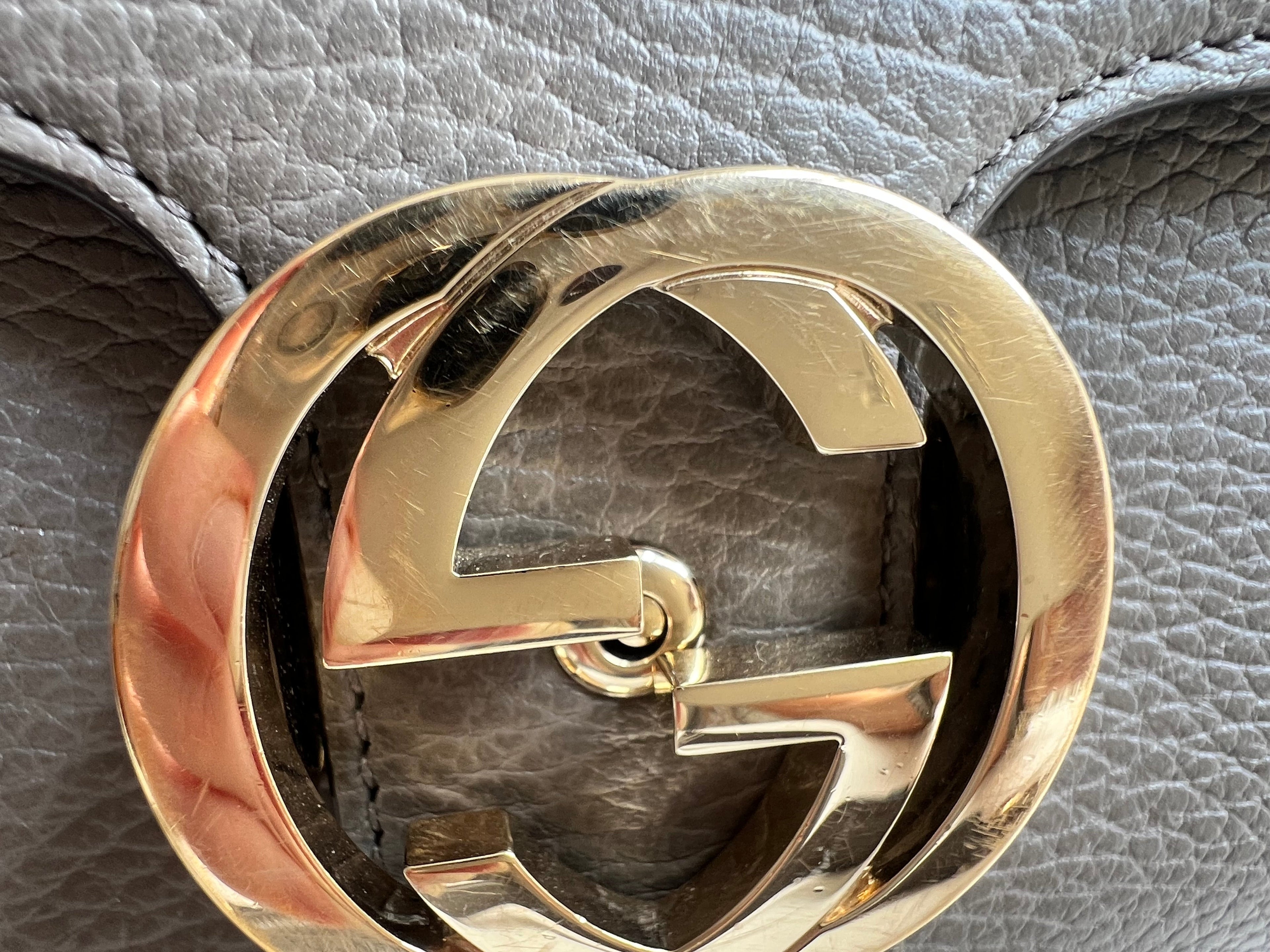 Gucci Interlocking GG Grey Medium Top Handle Bag (RRP £1,150)