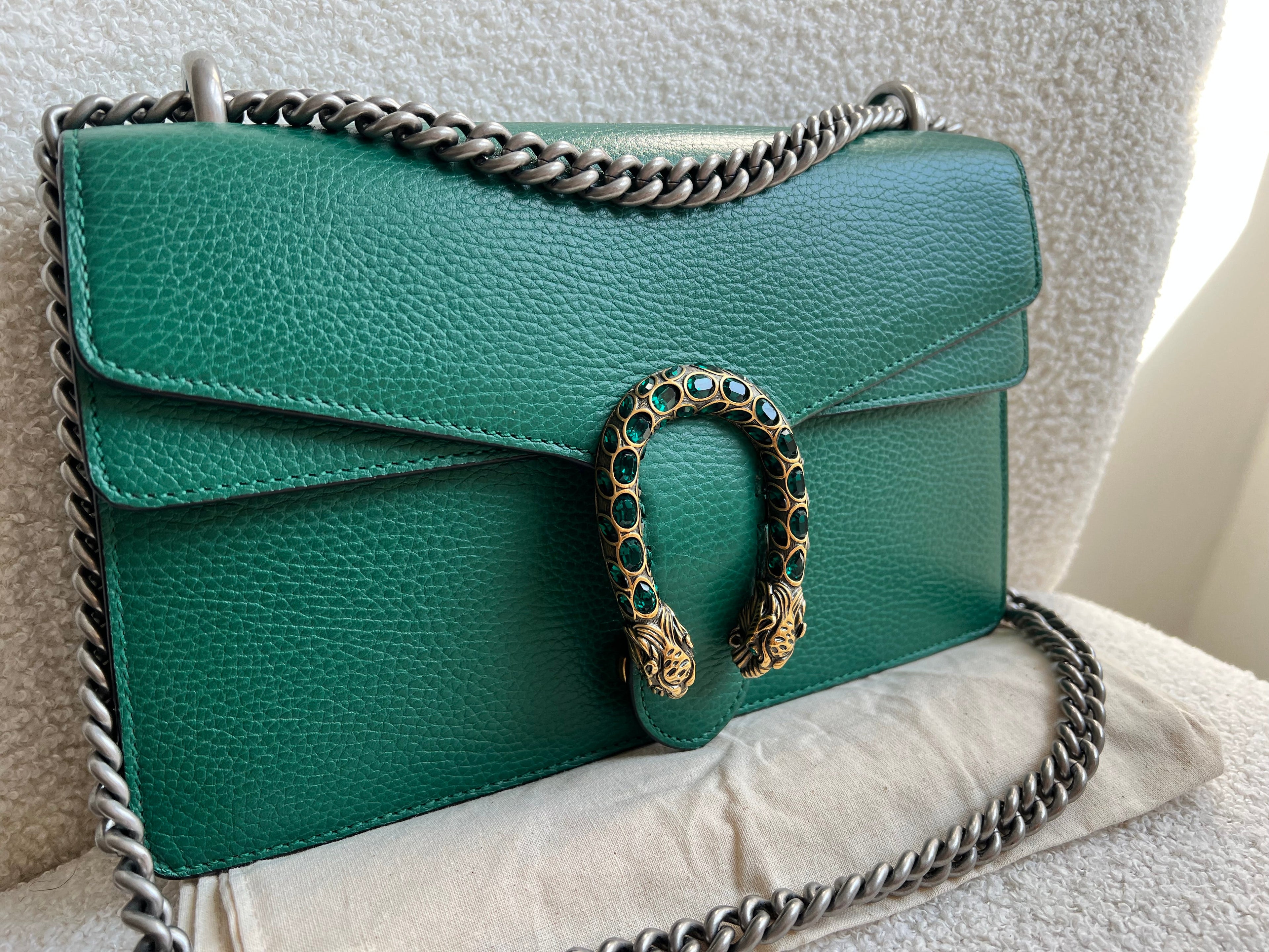 Gucci Dionysus GG Green Small Shoulder Bag (RRP £2,670)