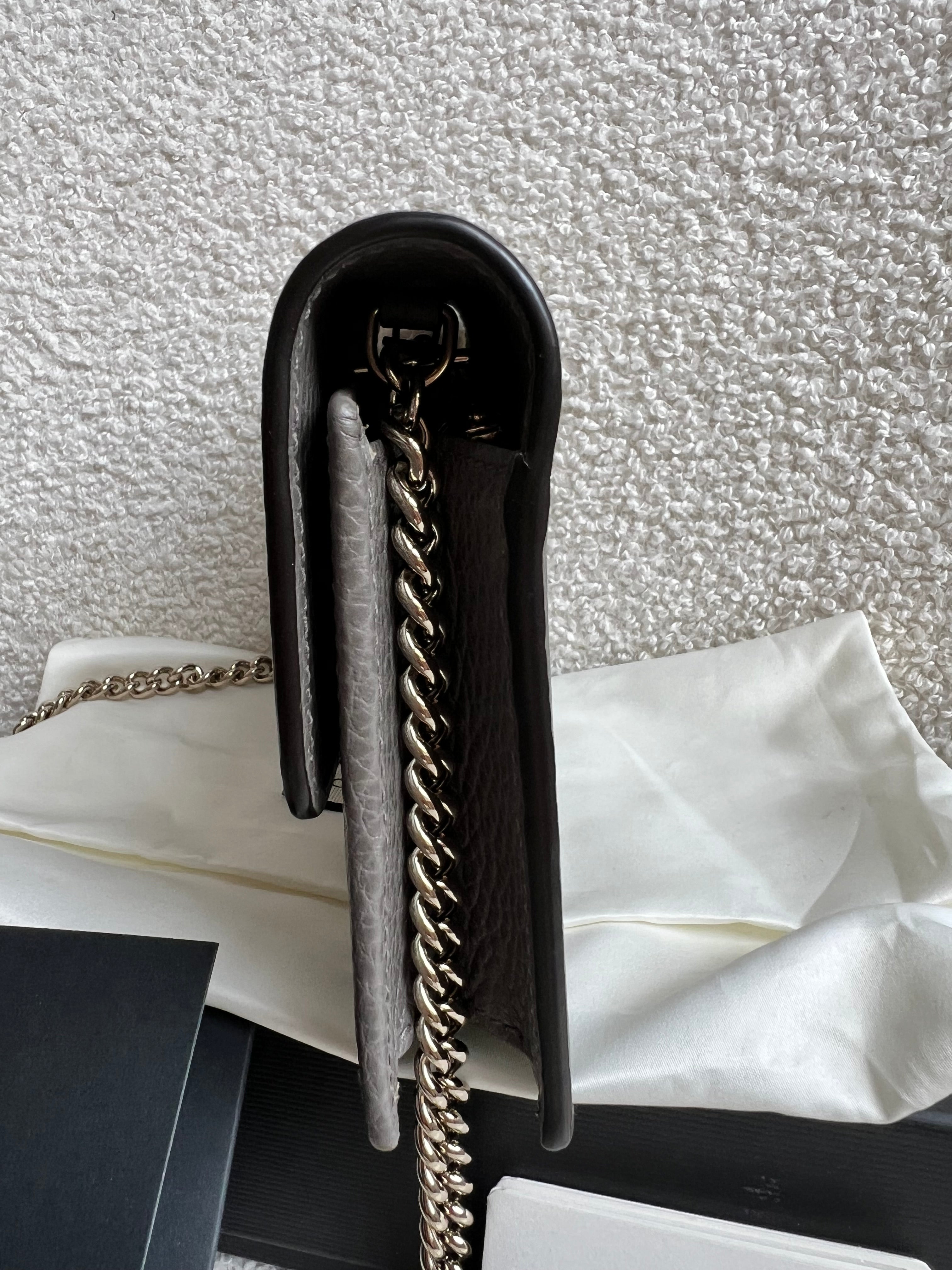 Gucci Dollar Grey Interlocking Chain Wallet